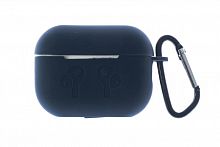 Чехол для наушников Airpods Pro 2 Silicone темно-синий - фото