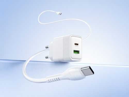 СЗУ USB HOCO CS112A PD30W QC3.0 кабель Type-C белый - фото фото 4