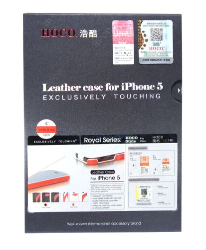Чехол-книжка для iPhone 5/5S HOCO HI-L021 MIX COLOR -H белый оптом, в розницу Центр Компаньон фото 2