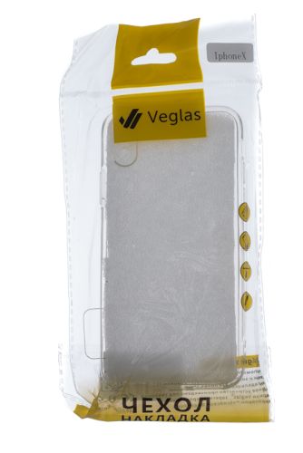 Чехол-накладка для iPhone X/XS VEGLAS Air прозрачный оптом, в розницу Центр Компаньон фото 3