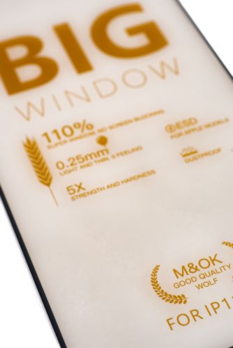 Защитное стекло для iPhone X/XS/11 Pro WOLF KING YOGA MASTER коробка черный оптом, в розницу Центр Компаньон фото 2