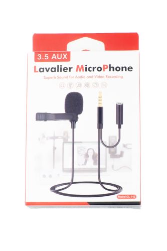 Петличный микрофон LAVALIER GL-142 Jack 3.5 2в1 черный оптом, в розницу Центр Компаньон фото 3