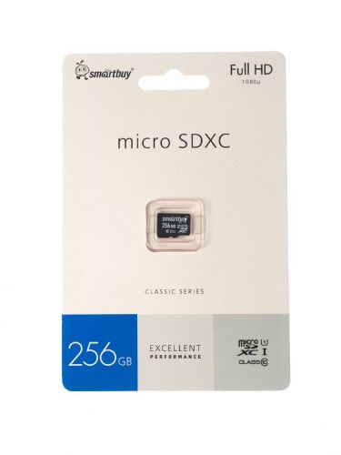 Карта памяти MicroSD 256 Gb Класс 10 Smart Buy UHS-1 без адаптера - оптовая продажа Карта памяти MicroSD 256 Gb Класс 10 Smart Buy UHS-1 без адаптера - фото