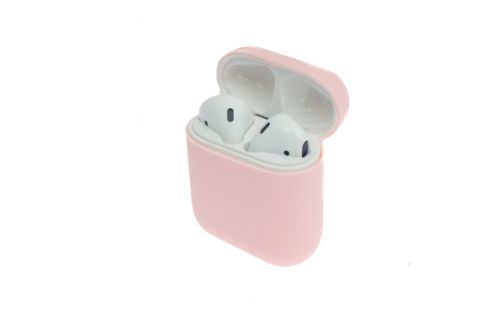 Чехол для наушников Airpods Silicone без карабина светло-розовый - оптовая продажа Чехол для наушников Airpods Silicone без карабина светло-розовый - фото