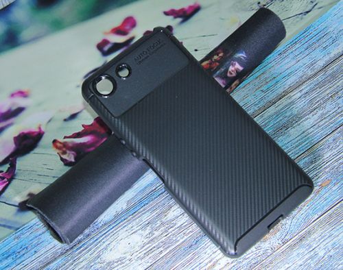 Чехол-накладка для Sony Xp XZ4 compact BECATION BEETLES CARBON TPU ANTISHOCK черный - фото