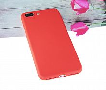 Чехол-накладка для iPhone 7/8 Plus SOFT TOUCH TPU красный  - фото