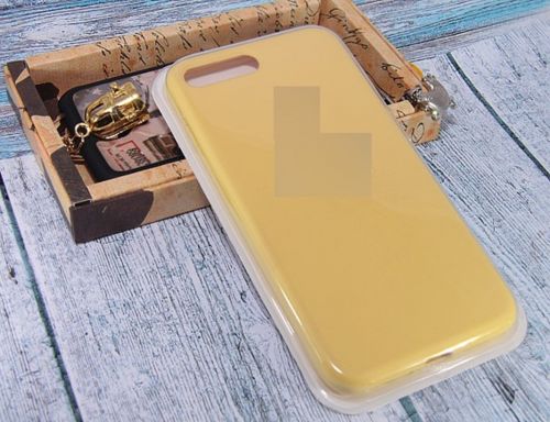 Чехол-накладка для iPhone 7/8 Plus SILICONE CASE закрытый желтый (4) - фото