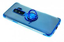 Купить Чехол-накладка для Samsung G965F S9 Plus ELECTROPLATED TPU КОЛЬЦО синий оптом, в розницу в ОРЦ Компаньон