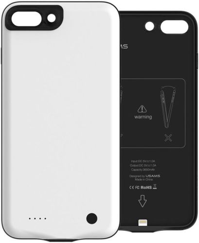Внешний АКБ чехол для iPhone 7(5.5) USAMS US-CD12 Jander 3800mAh белый, Ограниченно годен оптом, в розницу Центр Компаньон