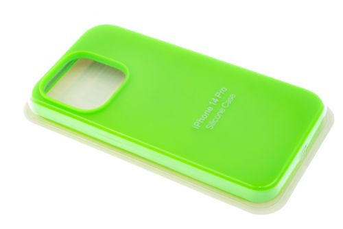 Чехол-накладка для iPhone 14 Pro SILICONE CASE закрытый ярко-зеленый (31) - фото фото 2