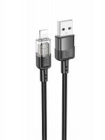 Кабель USB Lightning 8Pin HOCO U129 Spirit 3.0A 1.2м черный - фото