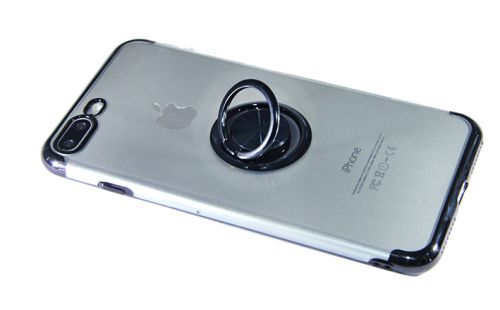 Чехол-накладка для iPhone 7/8 Plus ELECTROPLATED TPU КОЛЬЦО черный оптом, в розницу Центр Компаньон фото 3