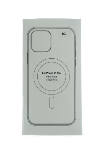 Чехол-накладка для iPhone 15 Pro Clear TPU поддержка MagSafe Pop-up window прозрачный коробка - фото фото 3