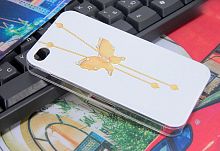 Чехол-накладка для iPhone 4/4S  YOUNICOU стразы полиг объем PC - фото