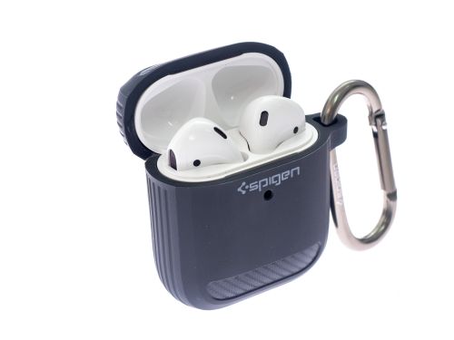 Чехол для наушников Airpods Spigen черный - оптовая продажа фото 3 Чехол для наушников Airpods Spigen черный - фото фото 3