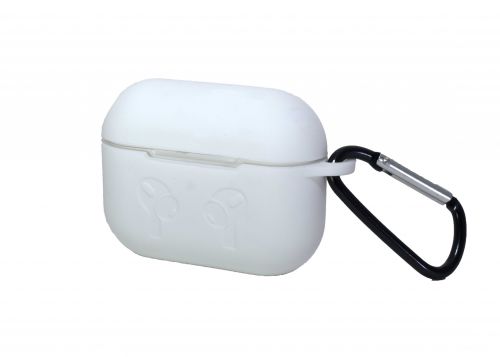 Чехол для наушников Airpods Pro Silicone белый - фото