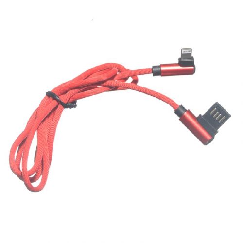 Кабель USB Lightning 8Pin Design L Weave 1м красный - оптовая продажа Кабель USB Lightning 8Pin Design L Weave 1м красный - фото