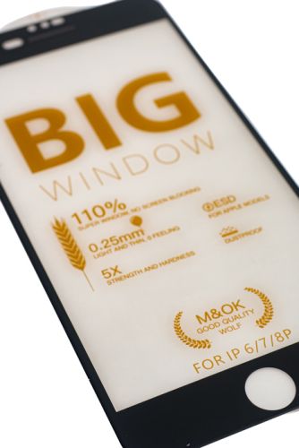 Защитное стекло для iPhone 7/8 Plus WOLF KING YOGA MASTER коробка черный оптом, в розницу Центр Компаньон фото 2