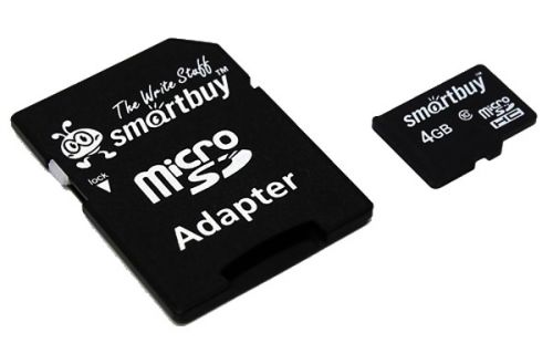 Карта памяти MicroSD 4 Gb Класс 10 Smart Buy адаптер - оптовая продажа Карта памяти MicroSD 4 Gb Класс 10 Smart Buy адаптер - фото