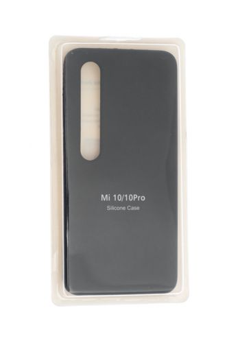 Чехол-накладка для XIAOMI Mi 10 SILICONE CASE закрытый черный (3) - фото