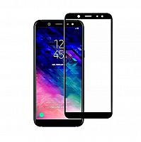 Защитное стекло для Samsung A605 A6+ 2018 FULL GLUE коробка черный - фото