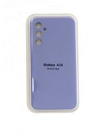 Чехол-накладка для Samsung A346E A34 VEGLAS SILICONE CASE закрытый сиреневый (13) - фото