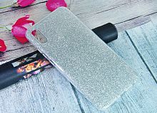Чехол-накладка для HUAWEI Y6 Pro 2019 JZZS Shinny 3в1 TPU серебро - фото