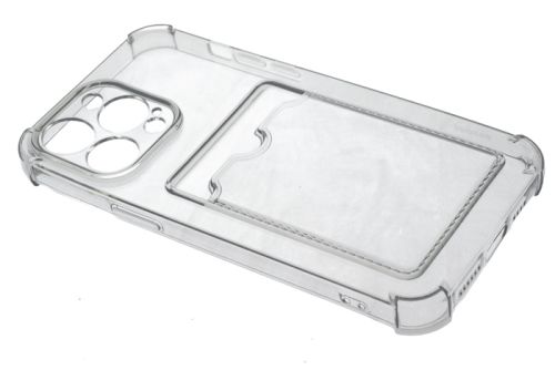 Чехол-накладка для iPhone 14 Pro Max VEGLAS Air Pocket черно-прозрачный оптом, в розницу Центр Компаньон фото 3