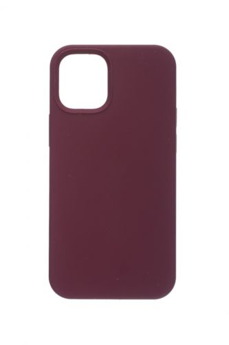 Чехол-накладка для iPhone 12 Mini SILICONE TPU поддержка MagSafe бордовый коробка - фото