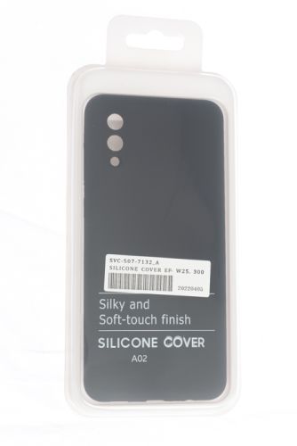 Чехол-накладка для Samsung A022G A02 SILICONE CASE NL OP закрытый черный (3) оптом, в розницу Центр Компаньон фото 4