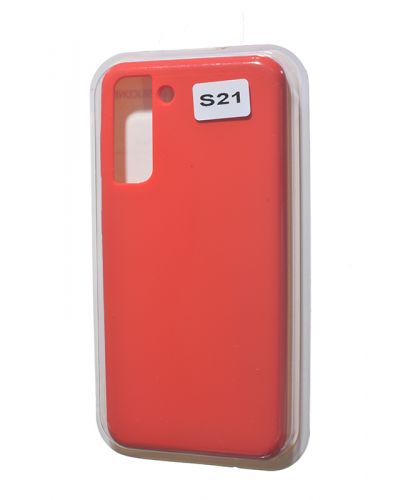 Чехол-накладка для Samsung G991F S21 VEGLAS SILICONE CASE закрытый красный (1) оптом, в розницу Центр Компаньон