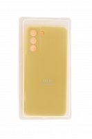 Чехол-накладка для Samsung G9900F S21 FE VEGLAS SILICONE CASE закрытый желтый (20) - фото