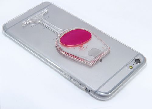 Чехол-накладка для iPhone 6/6S Plus  БОКАЛ TPU розовый - фото фото 3