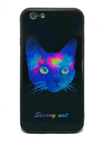 Чехол-накладка для iPhone 6/6S Plus  LOVELY GLASS TPU кот коробка - фото