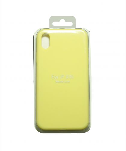 Чехол-накладка для iPhone XR VEGLAS SILICONE CASE закрытый лимонный (37) - фото