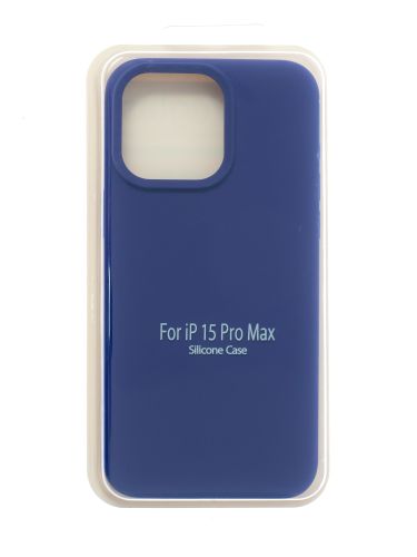 Чехол-накладка для iPhone 15 Pro Max SILICONE CASE закрытый темно-сиреневый (30) оптом, в розницу Центр Компаньон