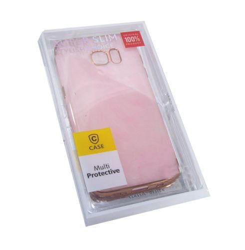 Чехол-накладка для Samsung G935 S7 Edge C-CASE МРАМОР TPU розовый оптом, в розницу Центр Компаньон фото 3
