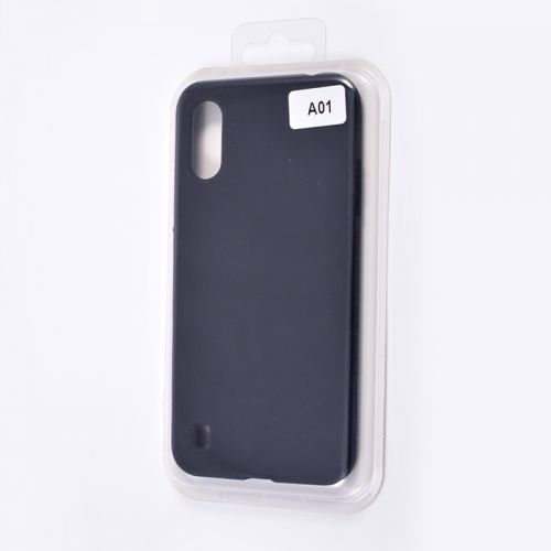 Чехол-накладка для Samsung A015F A01 VEGLAS SILICONE CASE закрытый черный (3) оптом, в розницу Центр Компаньон