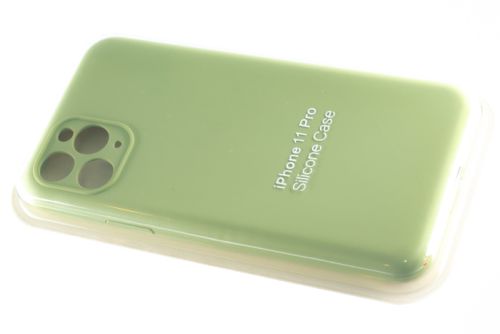 Чехол-накладка для iPhone 11 Pro SILICONE CASE Защита камеры оливковый (1) оптом, в розницу Центр Компаньон фото 2
