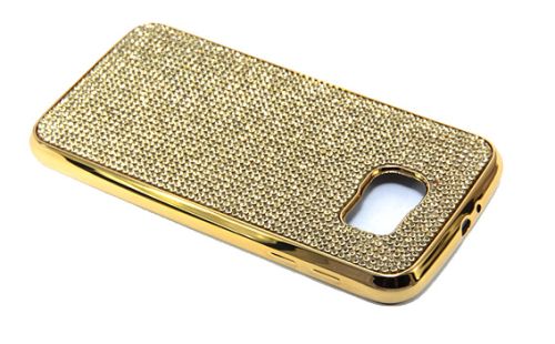 Чехол-накладка для Samsung G920 S6 C-CASE стразы РАМКА TPU золото оптом, в розницу Центр Компаньон фото 3