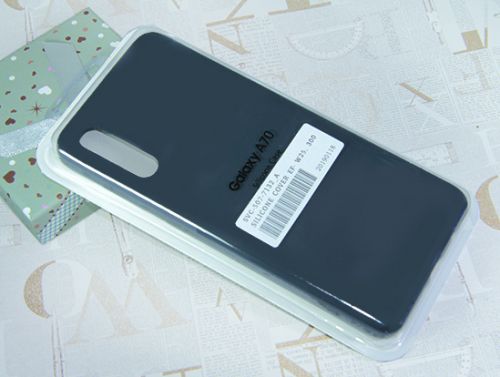 Чехол-накладка для Samsung A705 A70 SILICONE CASE закрытый темно-серый оптом, в розницу Центр Компаньон