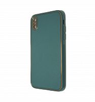 Купить Чехол-накладка для iPhone X/XS PC+PU LEATHER CASE темно-зеленый оптом, в розницу в ОРЦ Компаньон