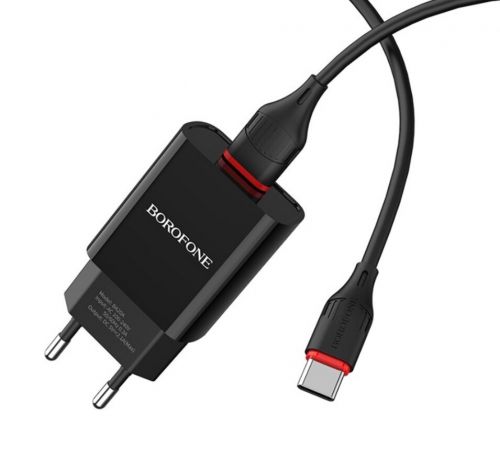 СЗУ USB 2.1A BOROFONE BA20A Sharp кабель Type-C черный - фото фото 2