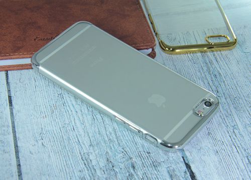 Чехол-накладка для iPhone 6/6S ELECTROPLATED TPU DOKA серебро оптом, в розницу Центр Компаньон фото 4