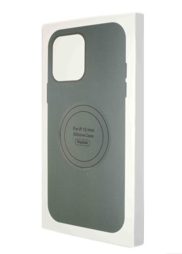 Чехол-накладка для iPhone 12 Mini SILICONE TPU NL поддержка MagSafe темно-зеленый коробка оптом, в розницу Центр Компаньон фото 4
