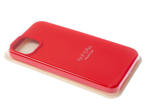 Чехол-накладка для iPhone 15 Plus SILICONE CASE закрытый красный (14) оптом, в розницу Центр Компаньон фото 2