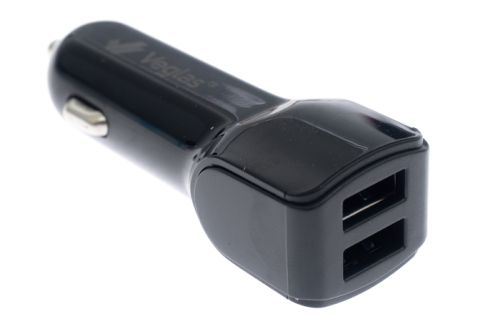 АЗУ USB 2.1A 2 USB порт VEGLAS CU23 длинный блок черный оптом, в розницу Центр Компаньон фото 4