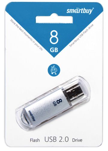 USB флэш карта 8 Gb USB 2.0 Smart Buy V-Cut серебро оптом, в розницу Центр Компаньон фото 2
