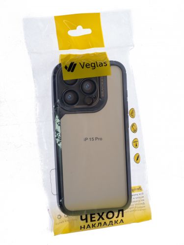 Чехол-накладка для iPhone 15 Pro VEGLAS Bracket Lens черный оптом, в розницу Центр Компаньон фото 4