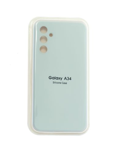 Чехол-накладка для Samsung A346E A34 VEGLAS SILICONE CASE закрытый белый (9) оптом, в розницу Центр Компаньон